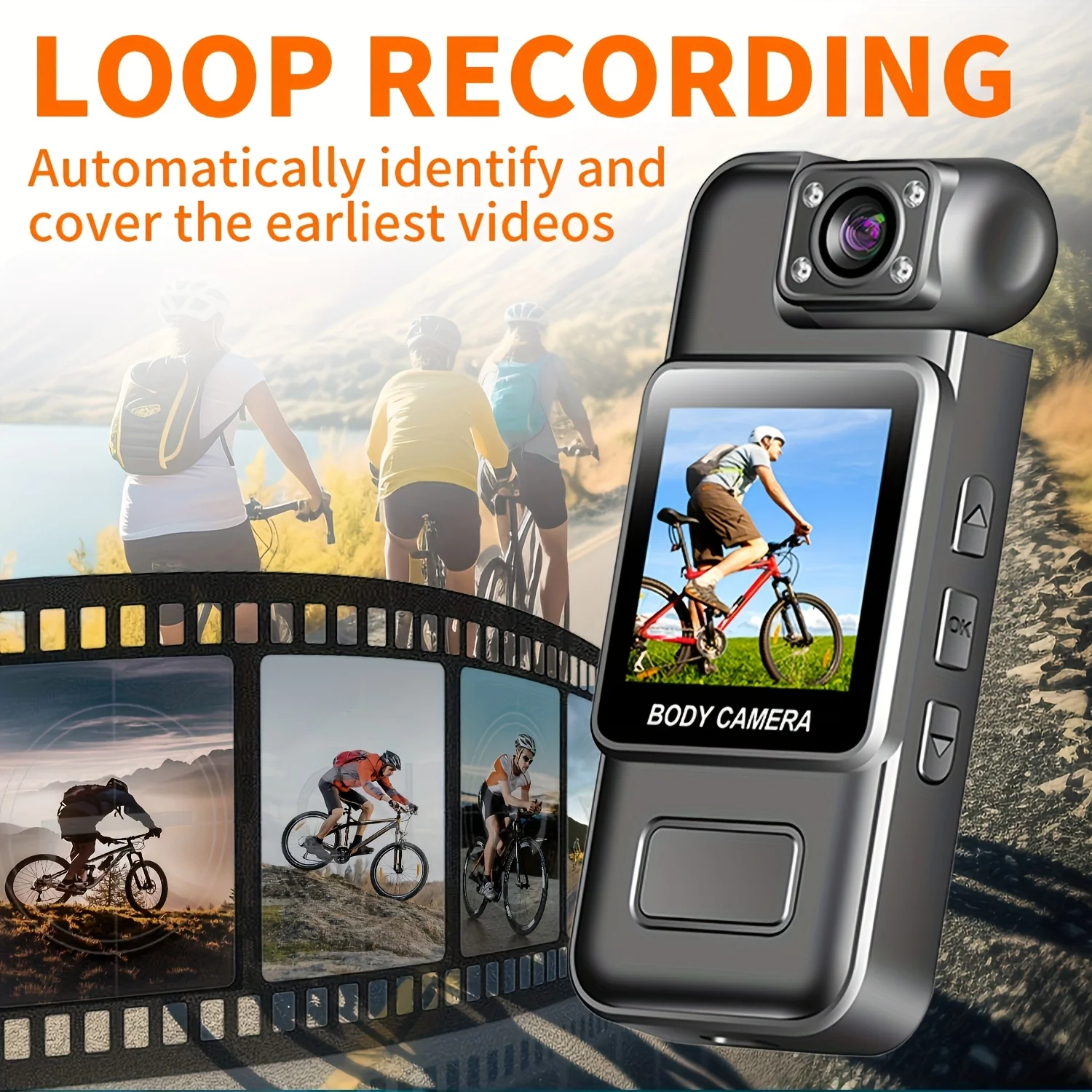 Ultra HD 4K WiFi Mini Camera Portable Digital Video Infrared Night Vision Sports 180° Rotatable Lens DV Outdoor Police BodyCam