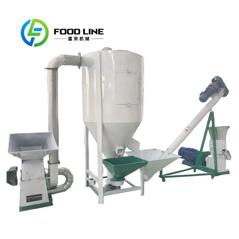 Small-Scale Hammer Mill New Household Vertical Dust Free Mixer High Productivity Feed Crusher Factory Direct