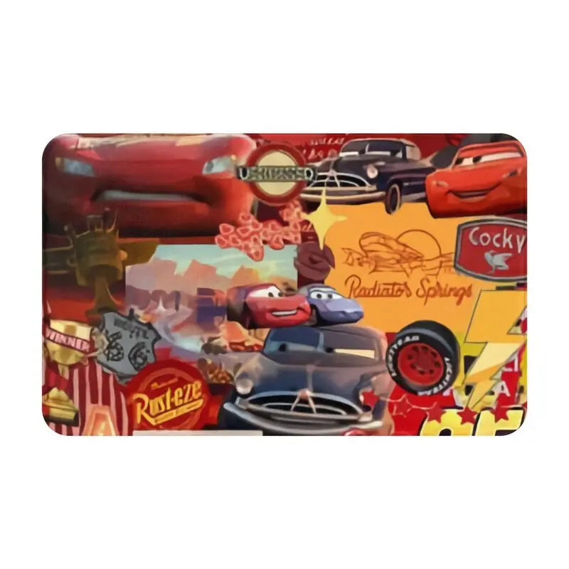 Custom Lightning Mcqueen Cars Front Floor Door Entrance Mats Indoor Bathroom Kitchen Doormat Toilet Carpet Rug