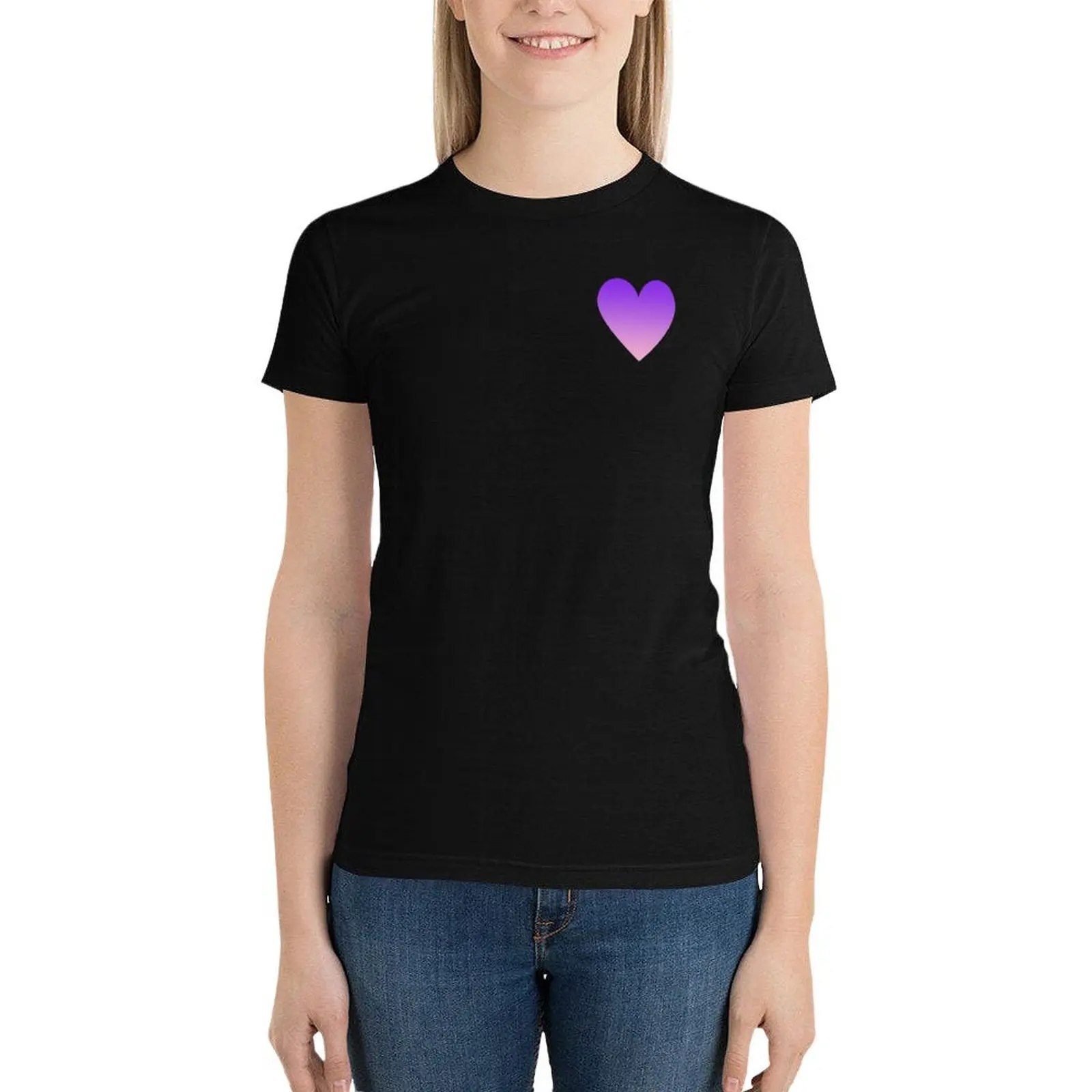 

Purple heart T-Shirt oversized hippie clothes cute clothes t shirt for Women