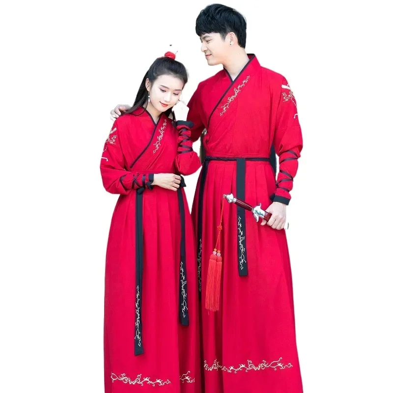 Hanfu-Tenue traditionnelle des prHub chinoises pour hommes, costume de danse nationale, vêtements Hanfu pour hommes sans abri, tenue de couple CP Cosplay