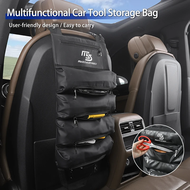 

Car SeatBack Storage Bag Trunk Organizer Tools Stowing Pocket Accessories For Mazda 6 3 5 2 CX5 CX7 323 Demio Axela Atenza CX9