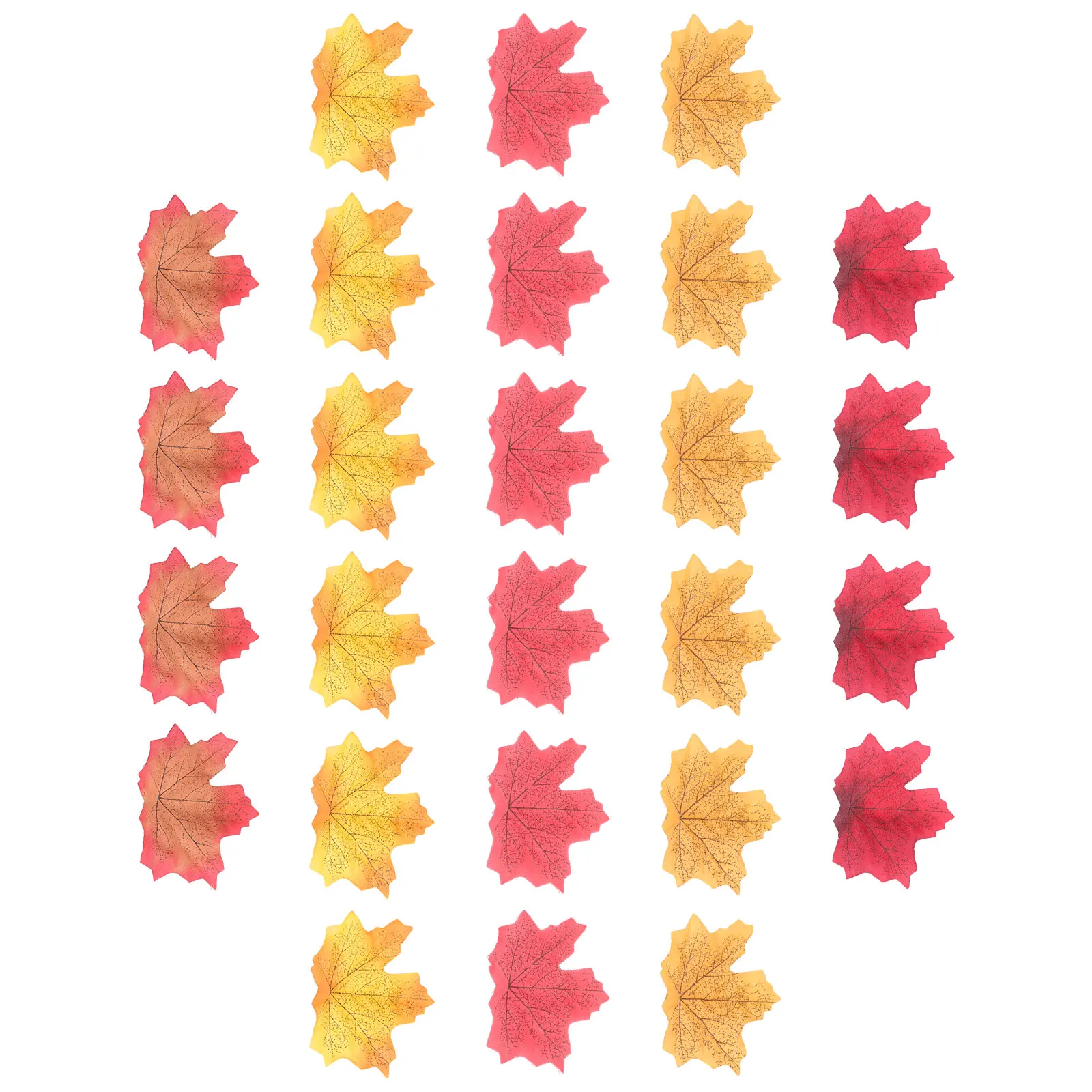 

250 Pcs Maple Leaves Artificial Leaves 8cm Decorative Props for Halloween Thanksgiving Wedding Home Shop Bar DIY