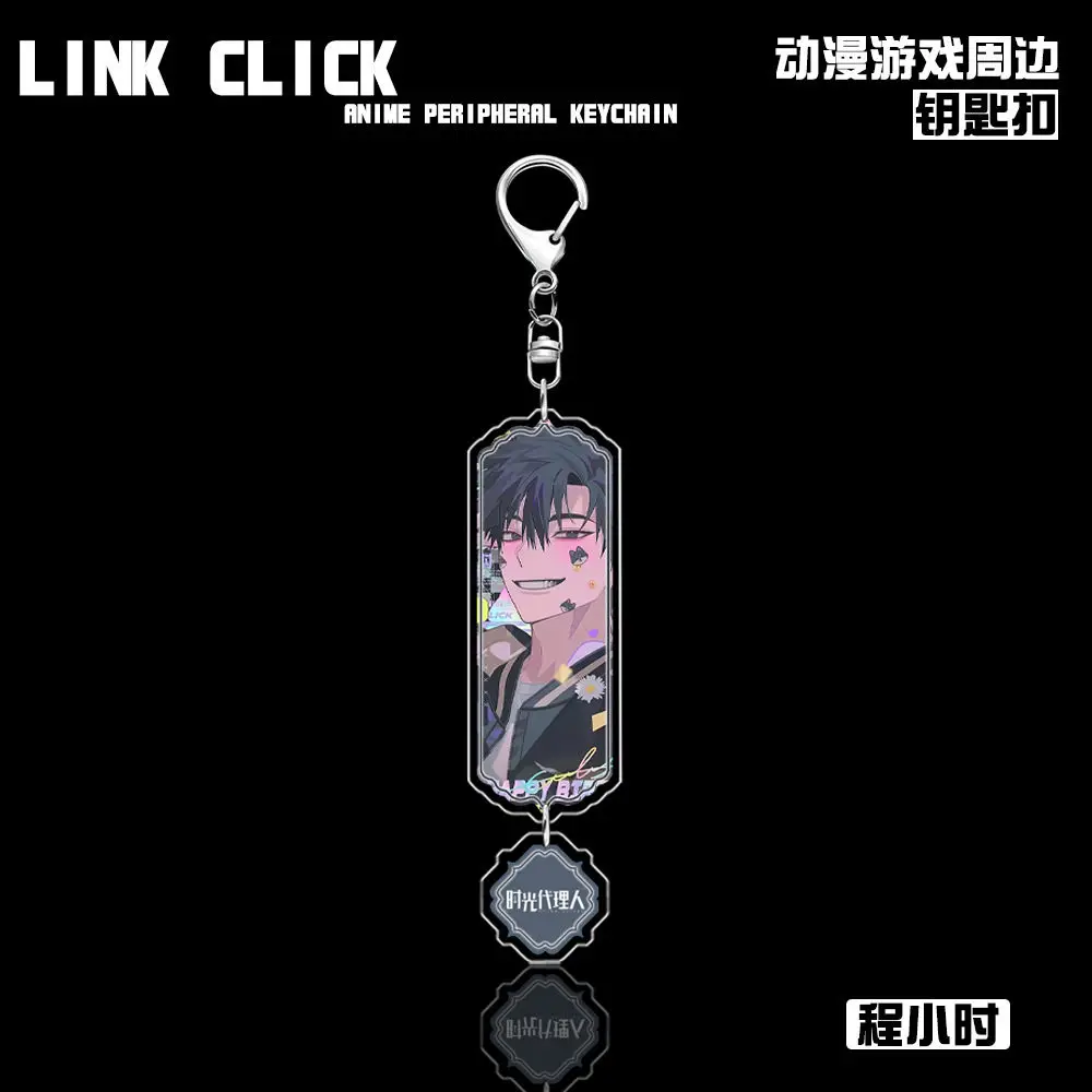 3 個アニメリンククリック喬玲チャールズコスプレアクリルキーホルダーペンダントかわいい漫画バックパック通学飾りペンダントギフト