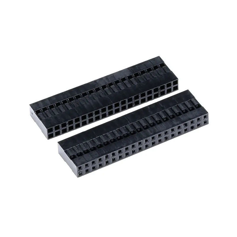 20PCS DuPont 2.54 20P 2*20P Connector 40 Holes Double Row Plastic Shell Plug with Bumps Dupont Connector Pitch 2.54MM