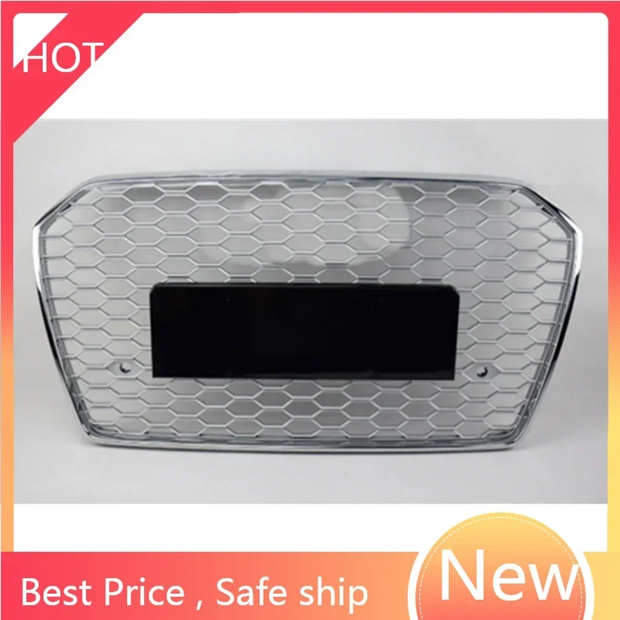 Car Front Bumper Grill Center Grille for Audi A6/S6 2016 2017 2018 (Refit for RS6 Style) car-styling accessories fast ship