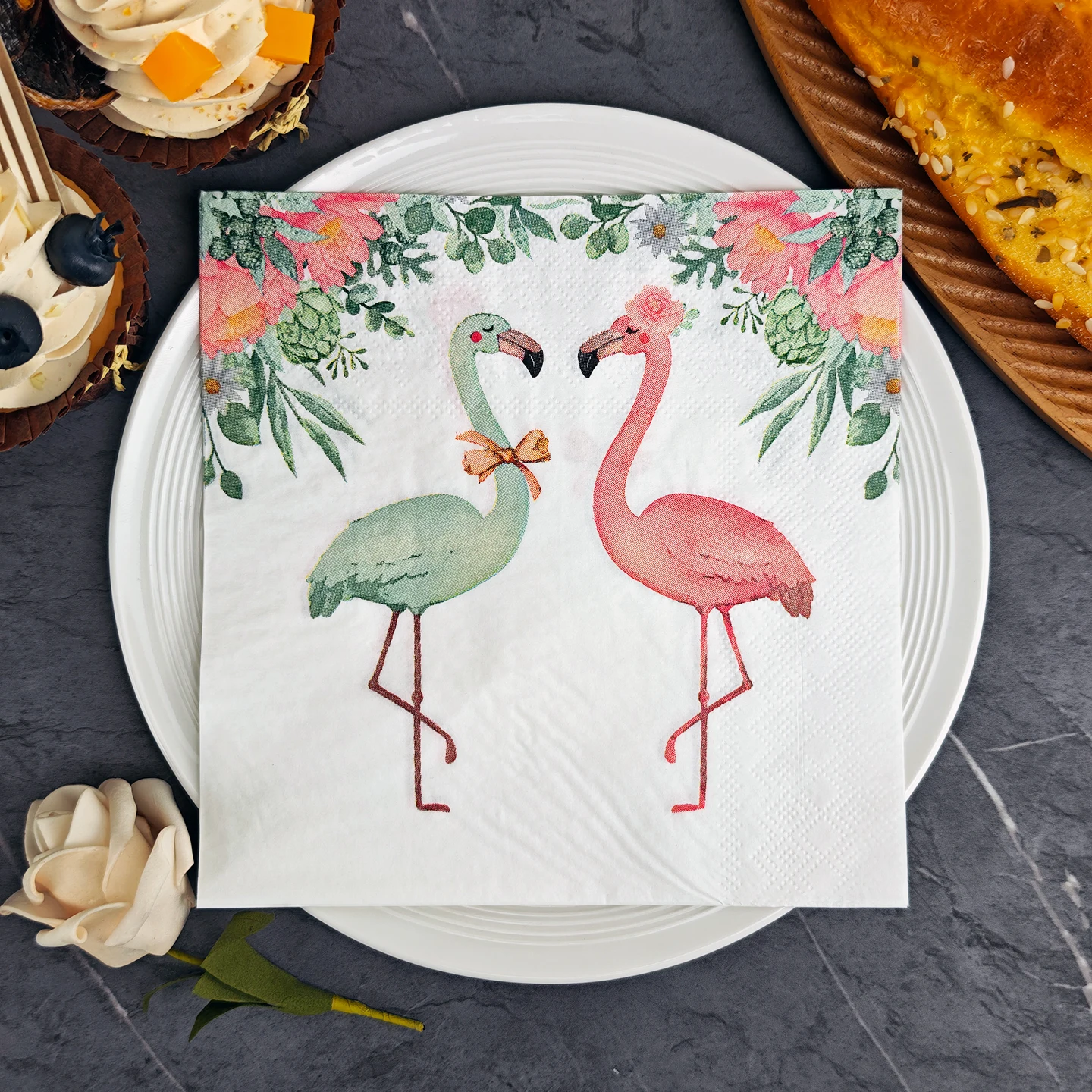 20/50pcs 33*33cm 2ply Flamingo pattern paper Napkins Suitabl