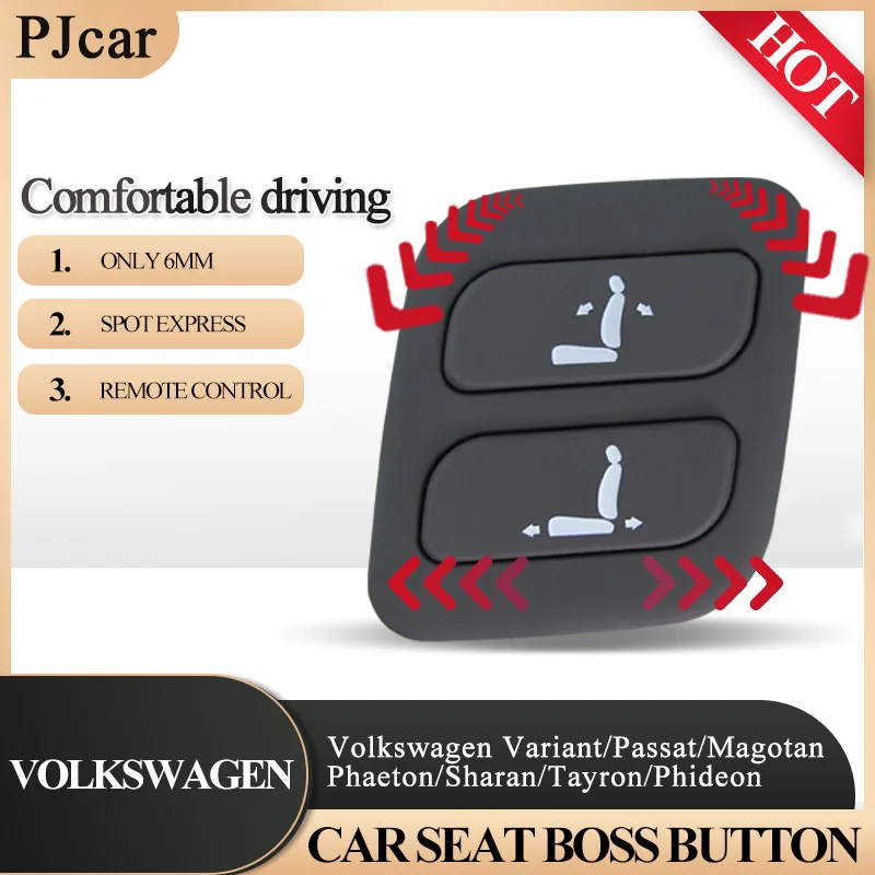 

명사 PJ Car V.W power Seat Phaeton Magotan CC Toureg T-ROC Scirocco Interior Accessories V.W First Officer Wireless Button