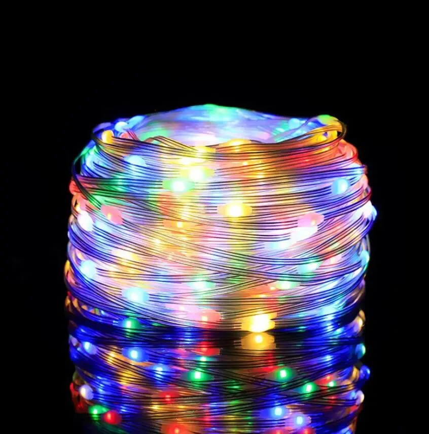 LED Leather String Lights Thread Fairy Lights Garland For Outdoor Party Wedding Christmas Garden Street Decoration