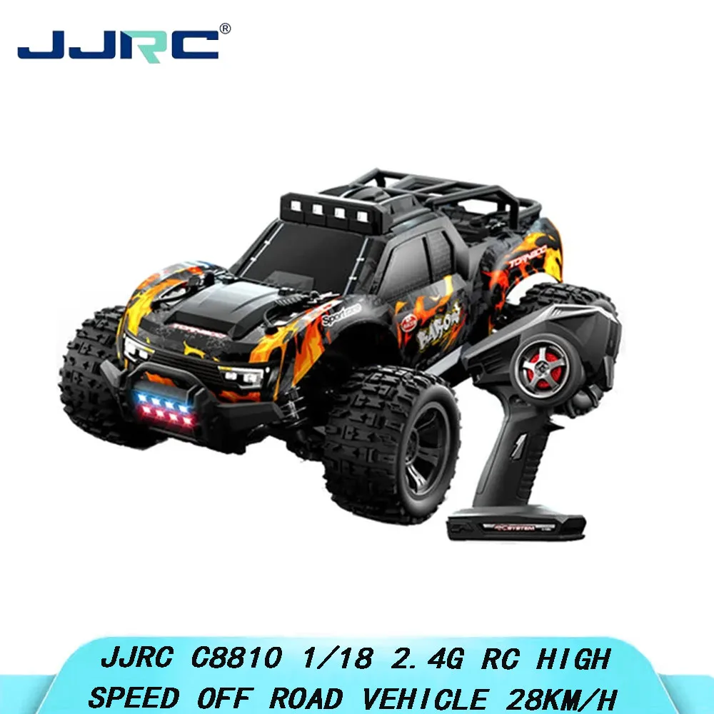 

JJRC C8810 1/18 2.4G RC Высокоскоростной внедорожник 28 км/ч Полный привод Пульт дистанционного управления Автомобильная угольная щетка Версия ESC Lights