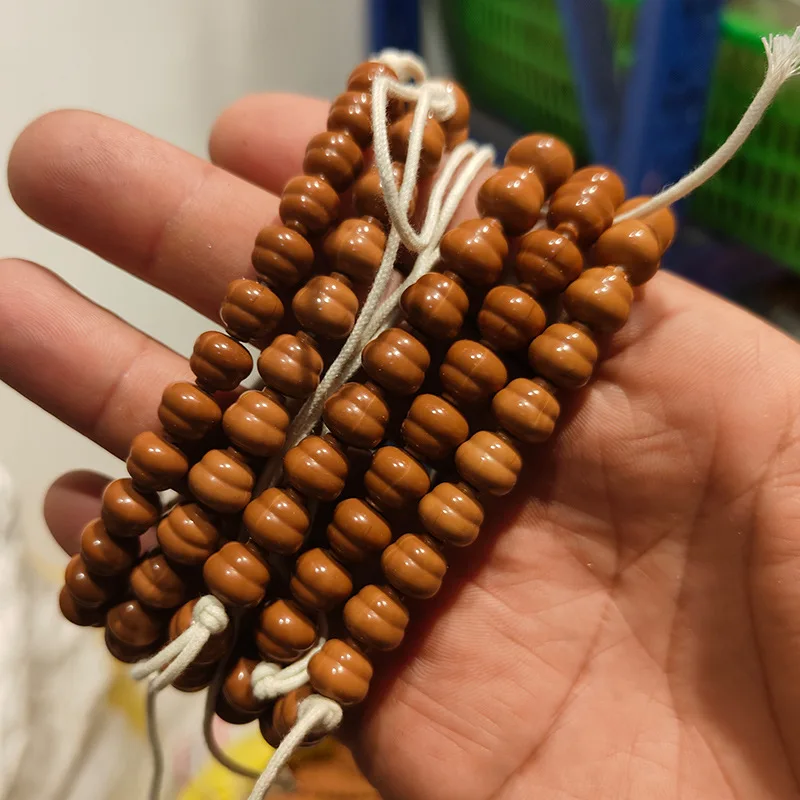 Gourd-shaped monkey head beads bracelet for men and women, Bodhi seed Buddhist prayer beads, wooden craft, high oil density