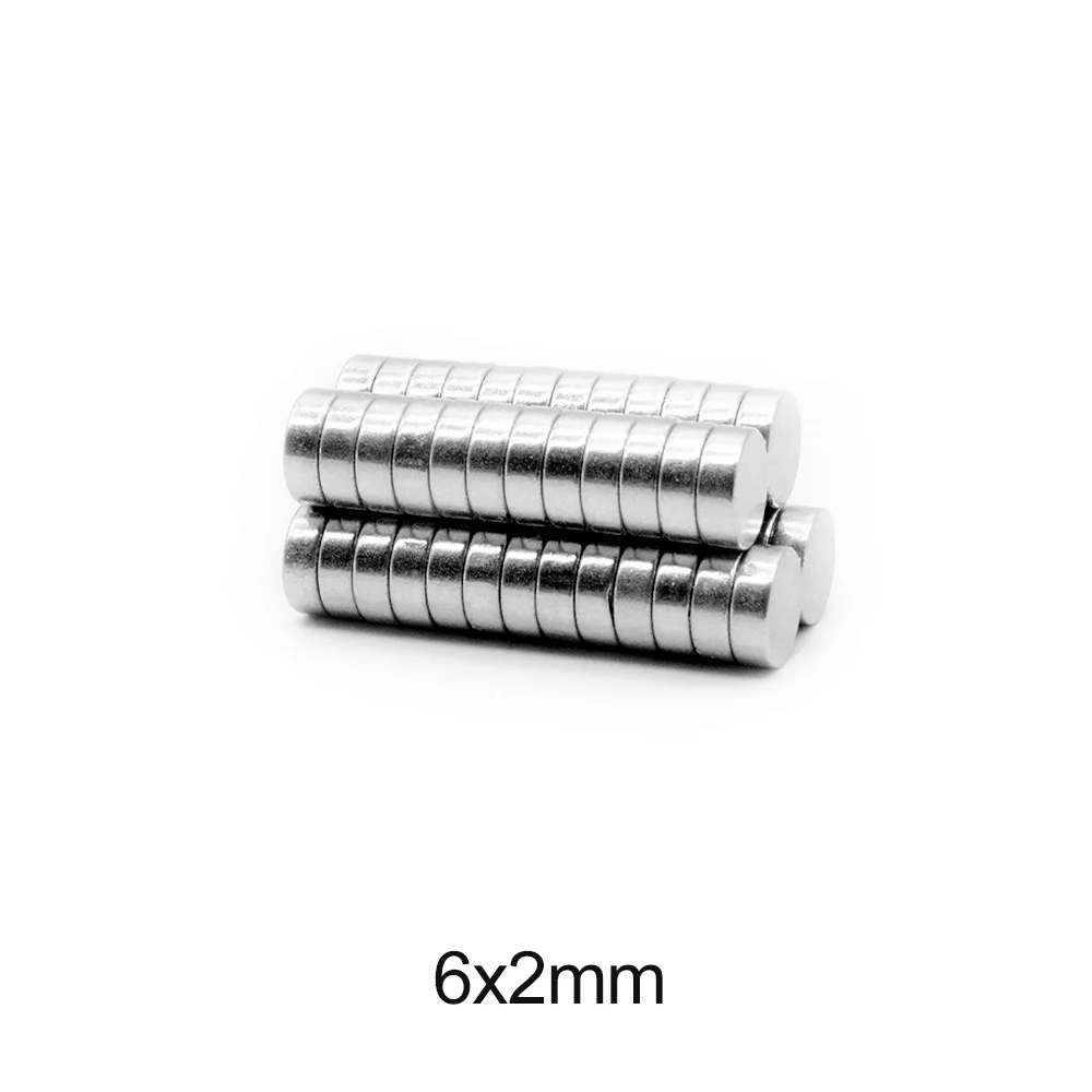 6X2 MM Small Round Powerful Neodymium Magnets 6MM X 2MM For Home Refrigerators, Offices DIY 6X2MM 6*2 MM