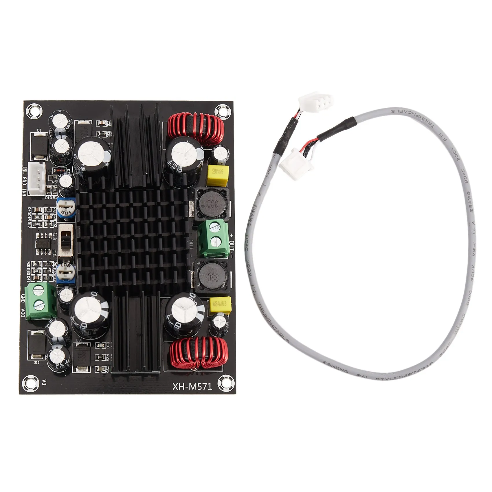 Y06A Xh-M571 High Power Subwoofer Audio Digital Amplifier Board Trolley Case Boost Amplifiers Mono 150W