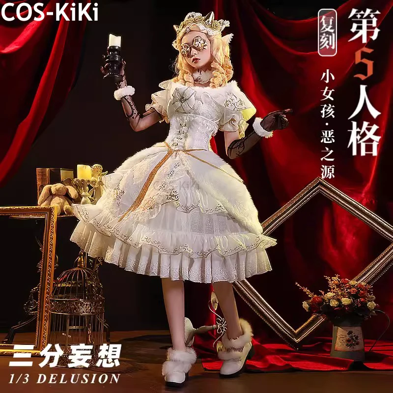 Cos-Kiki Identiteit V Alice Deross Klein Meisje Prime Evils Game Suit Prachtige Jurk Cosplay Kostuum Halloween Party Outfit Vrouwen