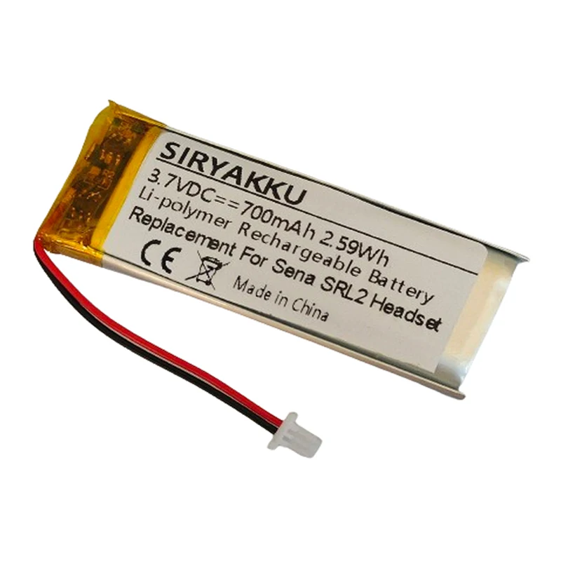 

New 3.7V 700mAh Rechargeable Li-Polymer Battery For Sena SRL2 Bluetooth Headset Helmet Batería