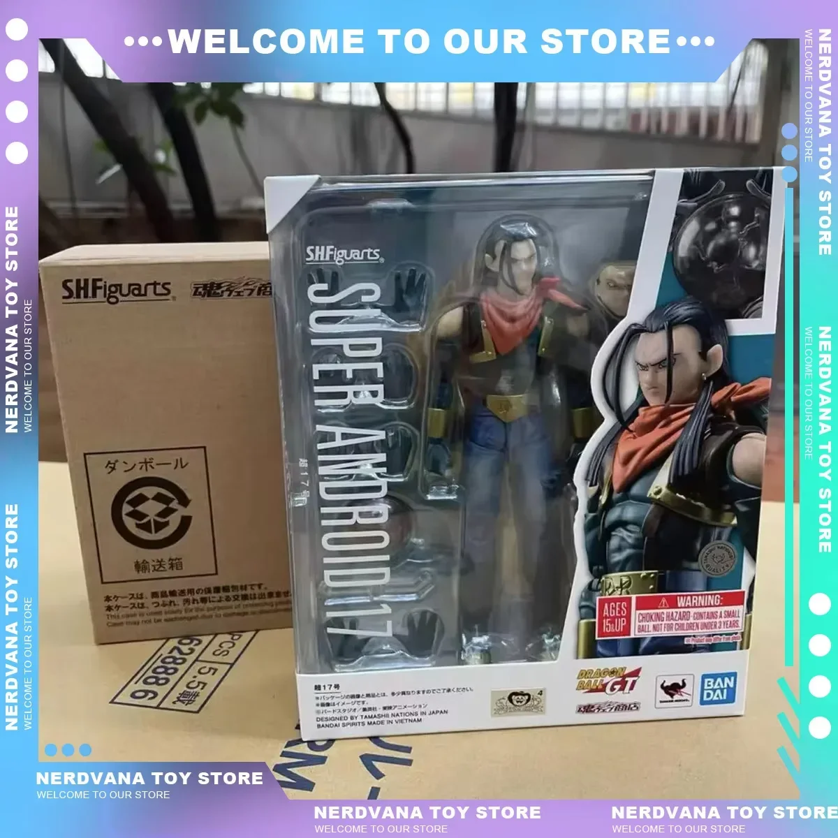 Bandai Sh Figuarts Shf Dragon Ball Gt Super Android 17 Action Figures Anime Model Toys Collection Decoration Ornament Toys Kids