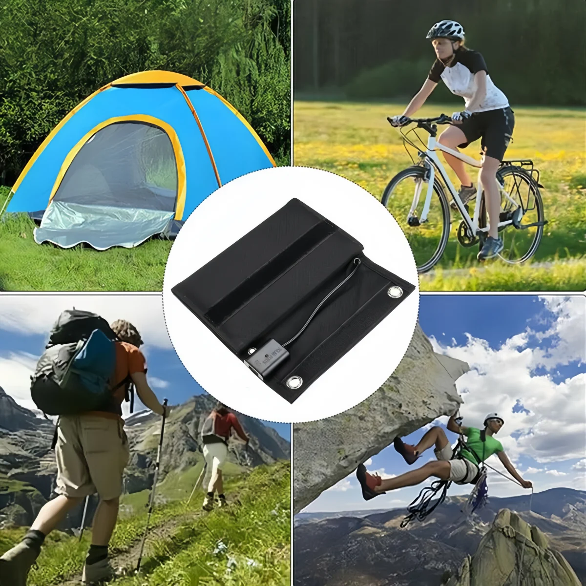 600w schnell auflad bares faltbares Solar panel USB 5V mobiles schwarzes Solar panel Outdoor Camping und Wander reise Power Bank