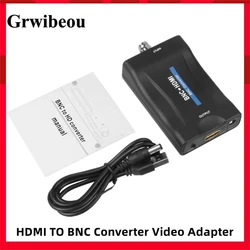 Przetwornik BNC do HDMI-kompatybilny wyświetlacz HD HDMI do BNC 1080P/720P Adapter wideo obsługi sygnału SDI z kablem USB