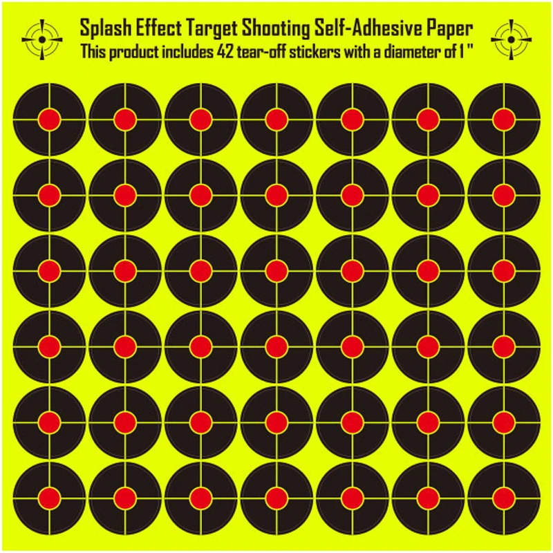 JOAXOR 42pcs Reactive Shooting Paper Targets 8-inch Self-Adhesive Silhouette Shooting Practice Paper Targets image 4