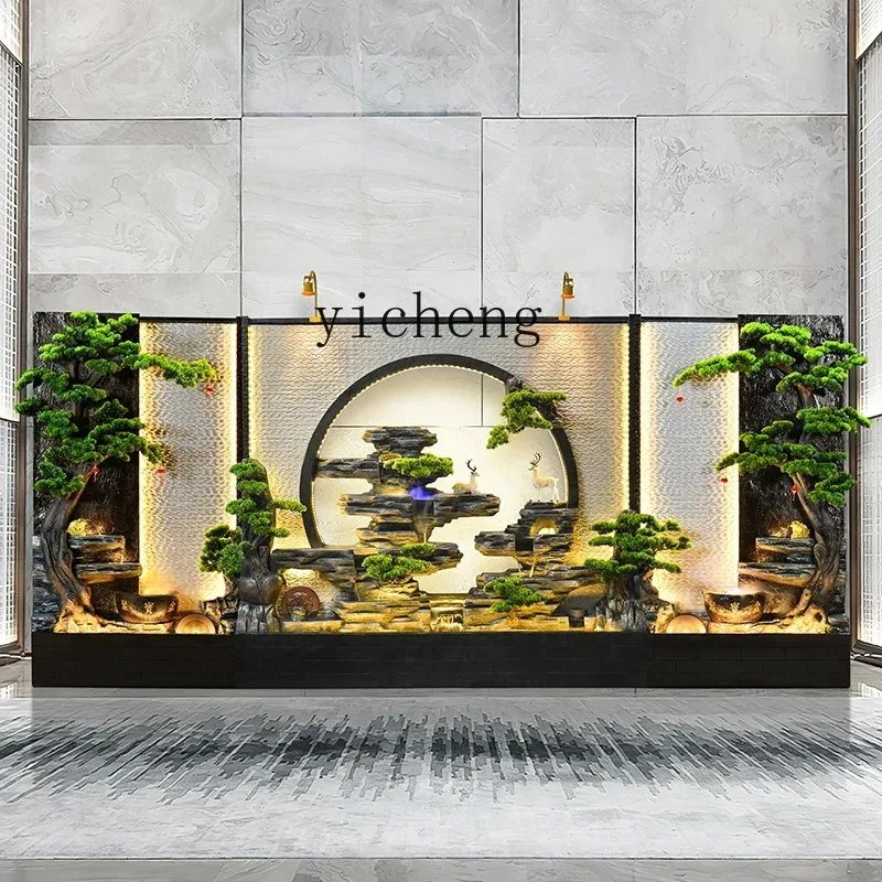Water Curtain Wall Rockery Fountain Ornament Company Hotel Running Water Screen Villa Courtyard Fish Pond Landscaping ViewD18