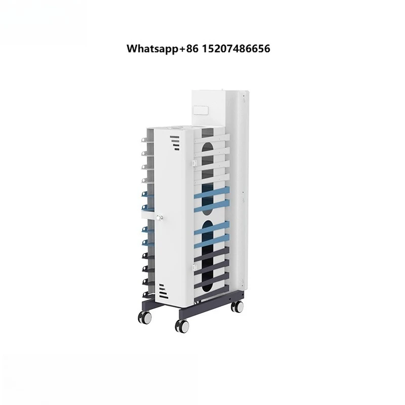 High Quality Smart Charging Tablet and Laptop Trolley Cart with Locking Cabinet and Wheels for Educational Facilities