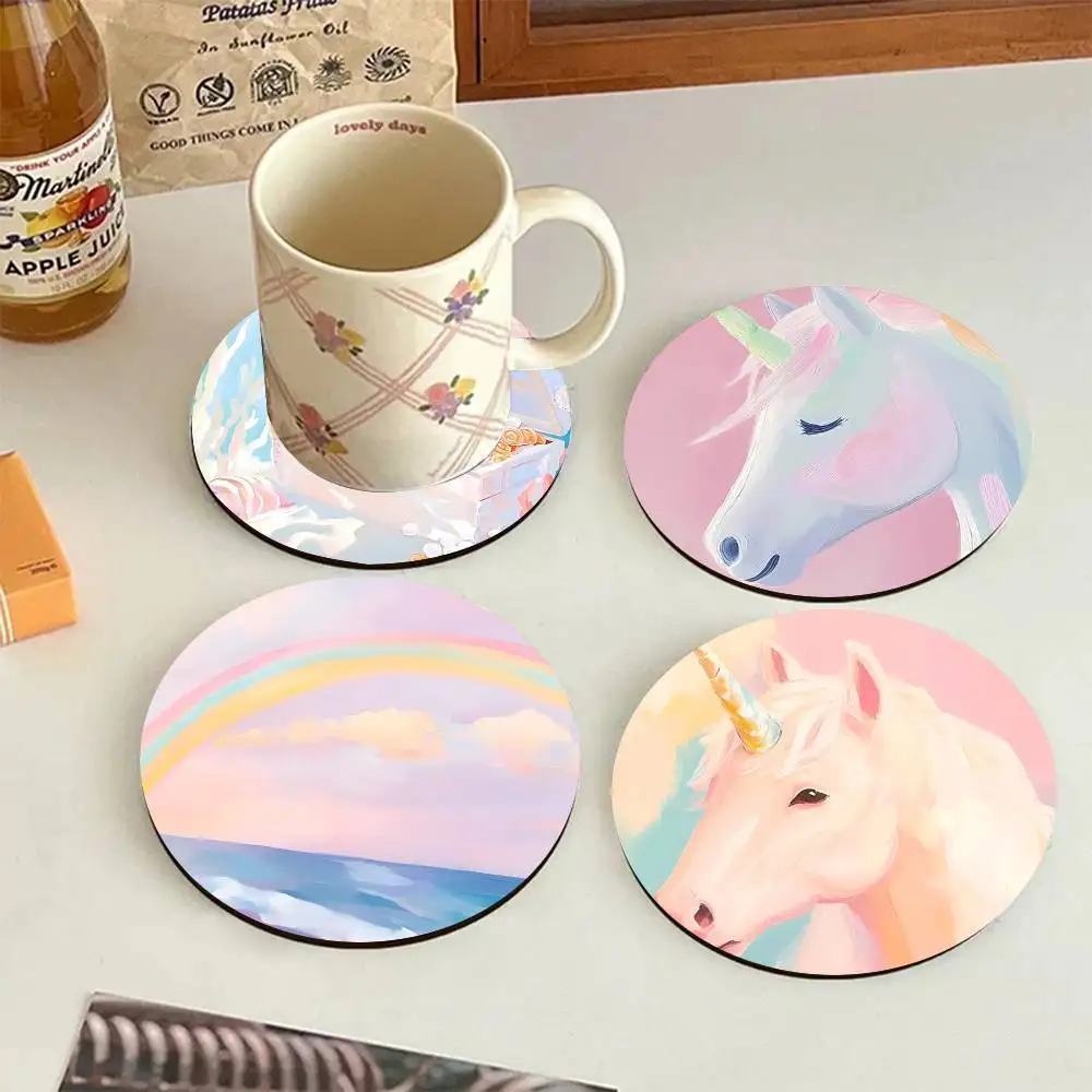 Cute Ocean Animals Watercolor Wooden Coasters Heat-resistant And Non-slip Suitable For Restaurants And Cafes And Make Great