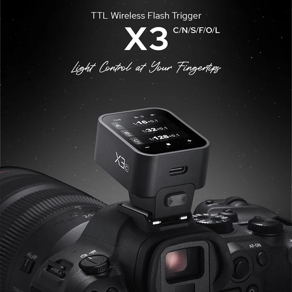 Godox X3 сенсорный экран быстрой зарядки 2,4G TTL беспроводной триггер вспышки HSS передатчик для Canon Nikon Sony Olympus Fujifilm Camera