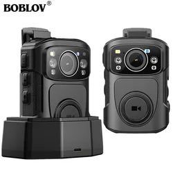 BOBLOV B4K5 4K Body Cam IP68 GPS Body Worn Camera 128GB Police Camera 2160P Video Record Charging Dock Night Vision Body Camera