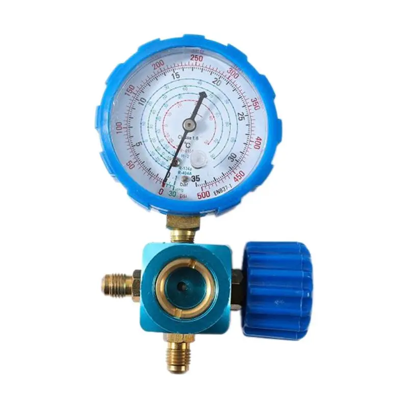 AA81-Manifold Gauge - Air Condition Manifold Gauge Manometer Valve 500Psi 35Kg With Visual Mirror For R410A R22 Easy To Use