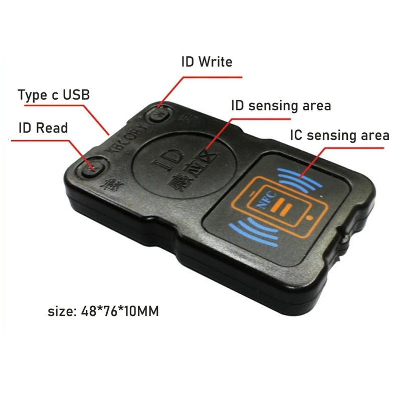 NFC-PM8 RFID Smart Chip Card Copier NFC Encryption Key Reader 13.56Mhz Token Duplicator 125Khz RFID Clone