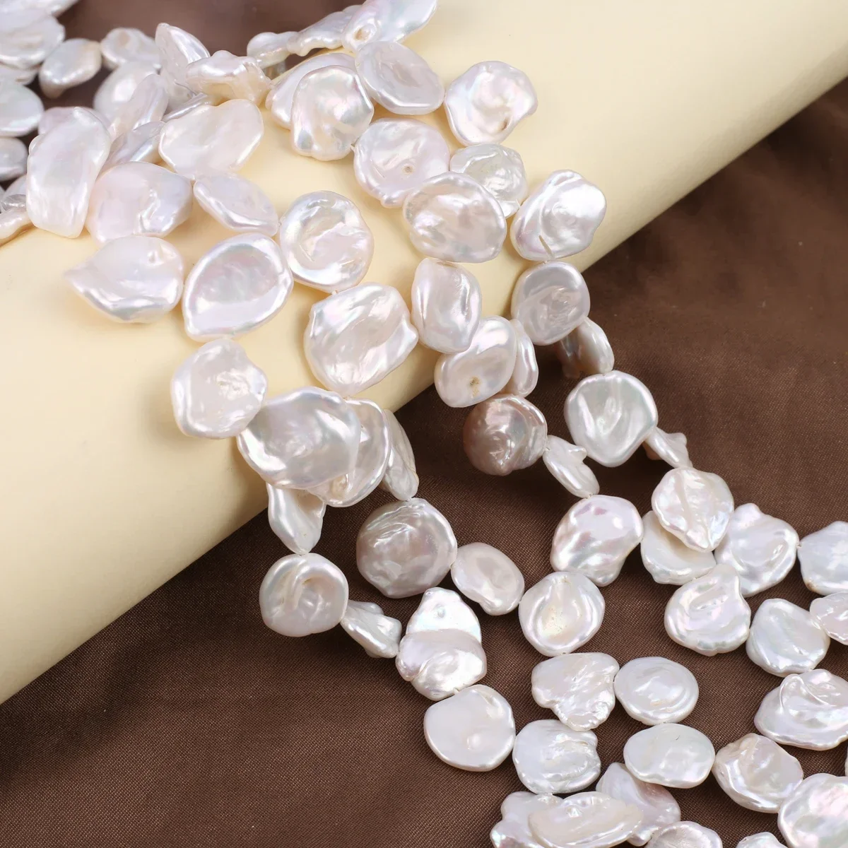 Natural Freshwater Pearl Beads Beaded White Baroque Pearl Petal Shape Loose Spacer Beads For Jewelry Making DIY Necklaces