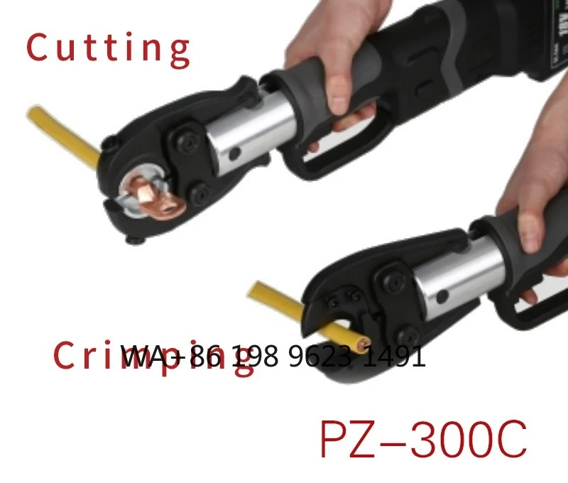 2-in-1 electric hydraulic tool, multi pliers for cable lug crimping, Cu AL cable cutting for power repair.