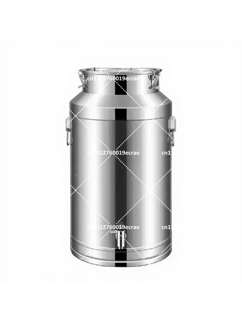 11L Stainless Steel Milk Bucket 2.64 Gallon Can with Sealed Lid for Milk and Wine Liquid Storage 304 Grade Wine Pail