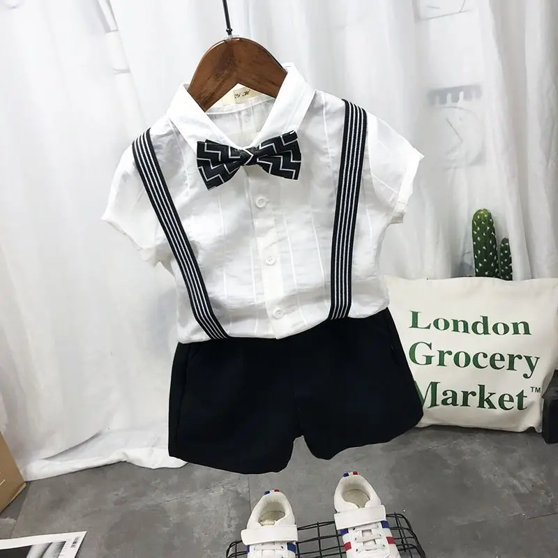 

Элегантный Модный приталенный комплект детской одежды в стиле Харадзюку, свободная повседневная универсальная блуза с коротким рукавом, Тонкий Стильный хлопковый костюм в полоску