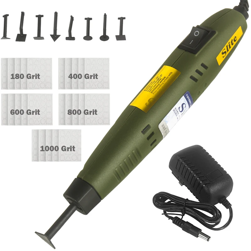 Mini Pen Model Sander 220V/110V Pneumatic Micro Polishing Grinder Tool for Model Wood Fine Detail Sanding
