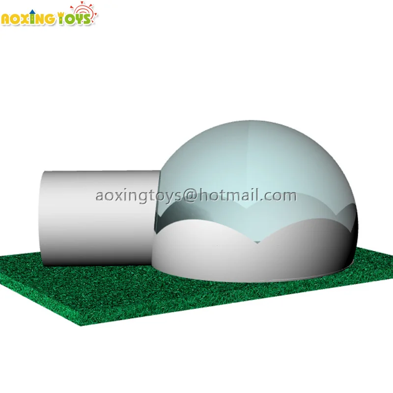 3M/4M/5M DIA Outdoor Clear Inflatable Garden Bubble Dome Tent White PVC Camping Dome Hotel House Single Tunnel With Blower