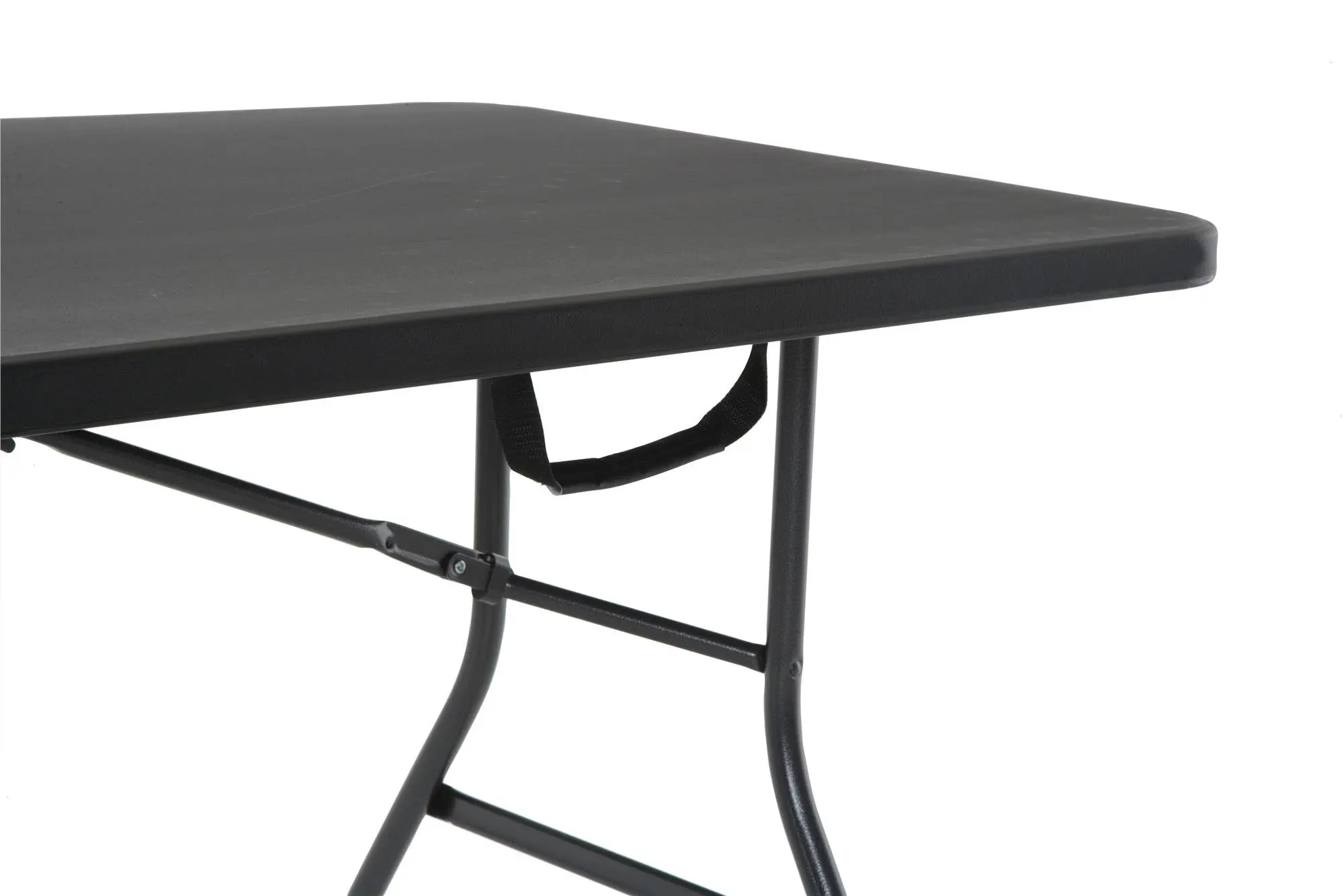 Folding Table Plastic 6 Ft Heavy Duty Table Camping Working Table Indoor Outdoor Party Black