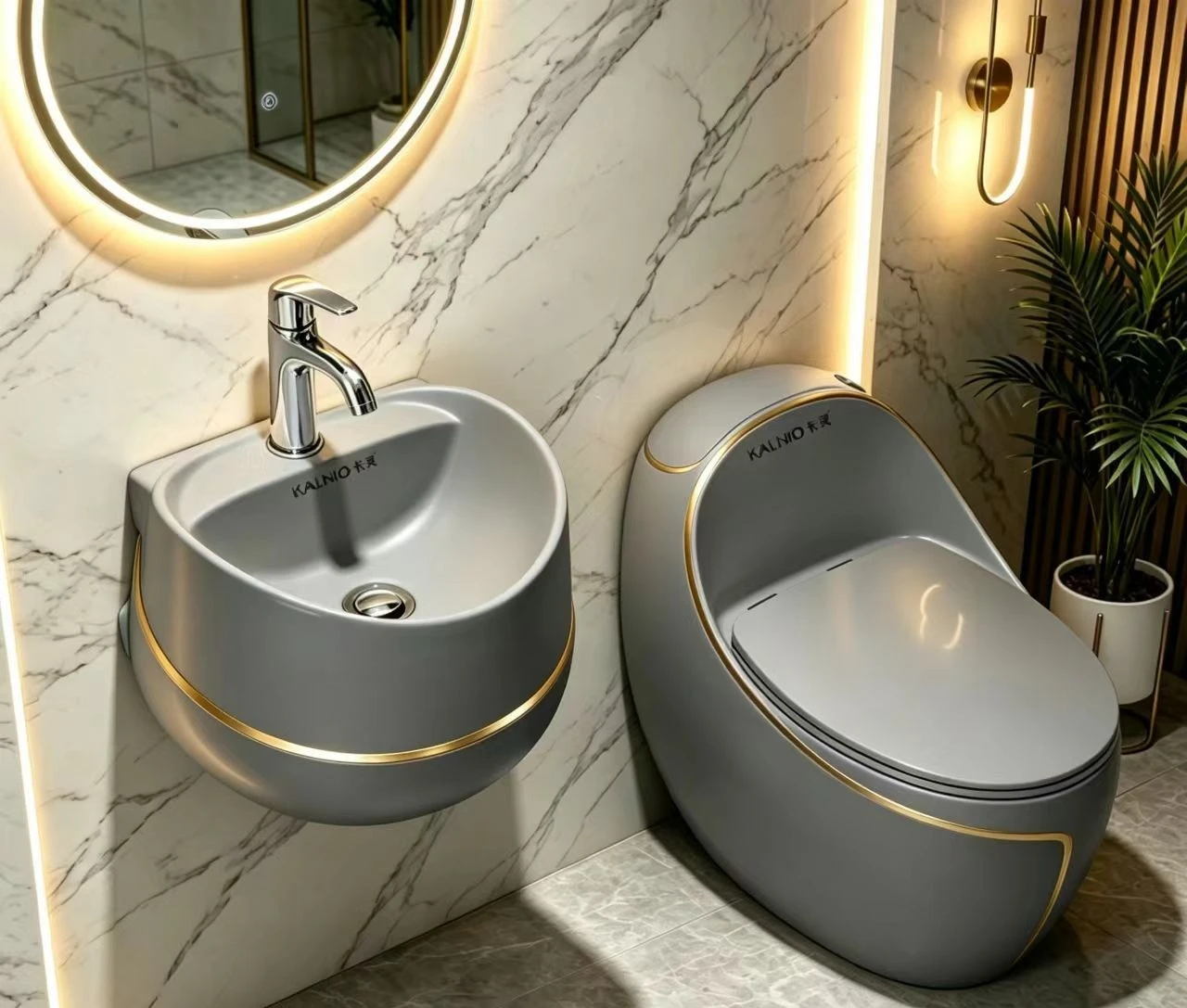 Toilet ceramic siphon toilet light luxury wall hanging sink combination bathroom light luxury bathroom