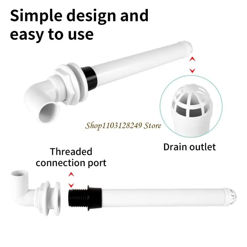 N5KD Sturdy Marine Overflow Drain Tube Hose For 1-1/2 Inch Thru Hulls In Recreational Fishing Boats Easy Installation
