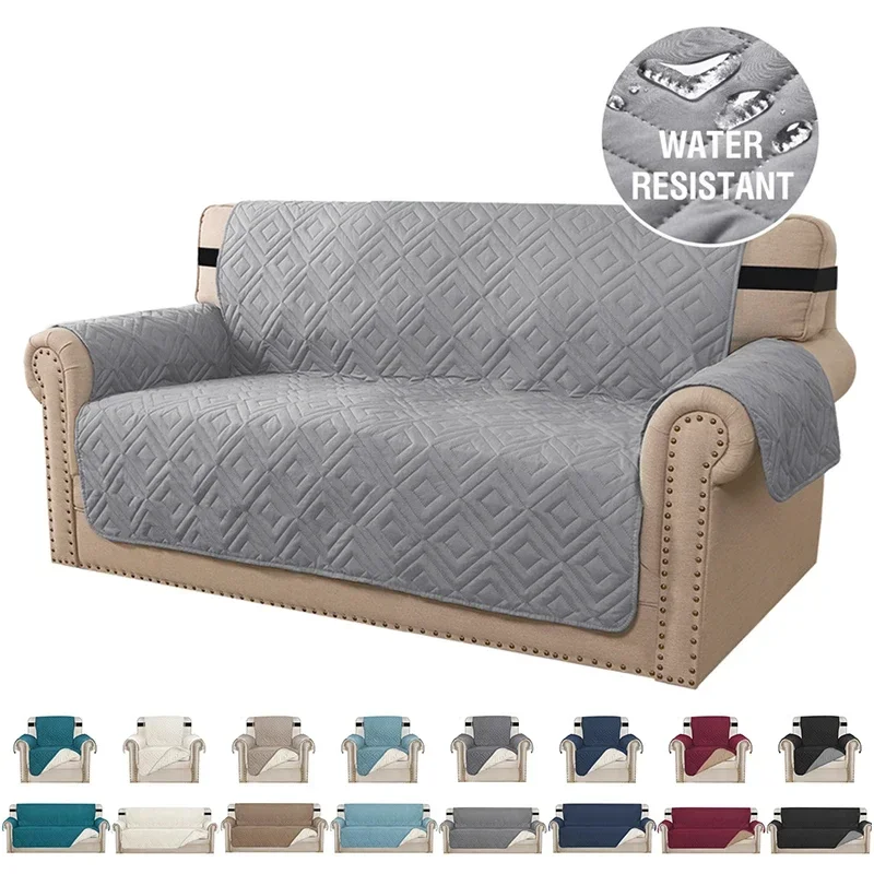 

1/2/3/4 Seater Sofa Cover Pet Dog Kids Anti-Slip Sofas Mat Living Room Solid Color Armchair Couch Slipcovers Furniture Protector