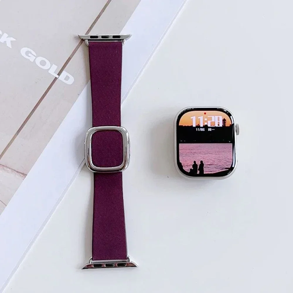 Fabric Strap 45mm 41mm For iWatch Series 9 8 7 6 5 SE For Apple Watch Ultra 2 49mm Bracelet Smart Watchband 44mm Magnetic Buckle