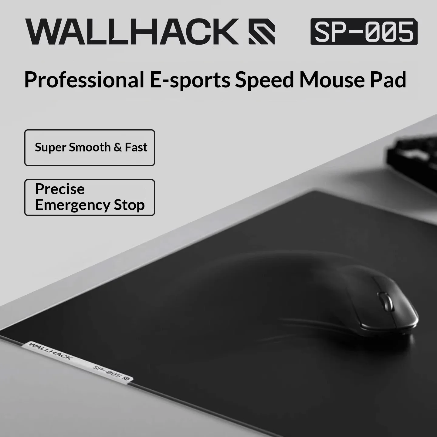 WALLHACK SP 005 Glass Mousepad FPS Speed Mouse Pad Uncoated Durable Design Surface Micro-etching Texture For APEX CSGO Valorant