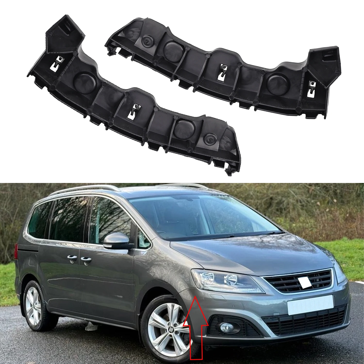 Left Right Front Bumper Holder Bracket Support for Seat Alhambra for VW Sharan 2011 2012 2013 2014 2015 2016-2023 7N0807183A