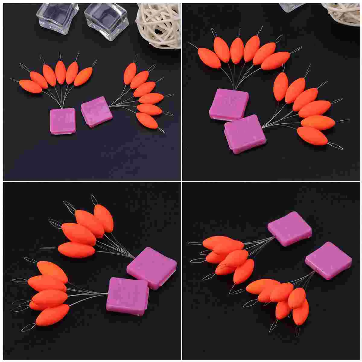 2 PCS Luminous Drifting Fishing Buoy Fishing Floats Assortment Angling (Orange) floats set buoy