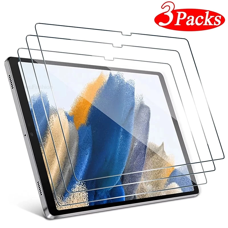 3PCS Tempered Glass Screen Protector For Samsung Galaxy Tab S6 Lite A9 Plus S8 S9 Plus Ultra S7 Fe S9 Fe 12.4 A8 S10 Lite Film