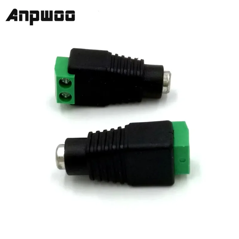 Adaptador de enchufe coaxial Cat5 a Bnc, conector hembra de CC, Av, BNC, UTP, para cámara de vídeo CCTV, Balun, 10 pares (20 piezas)