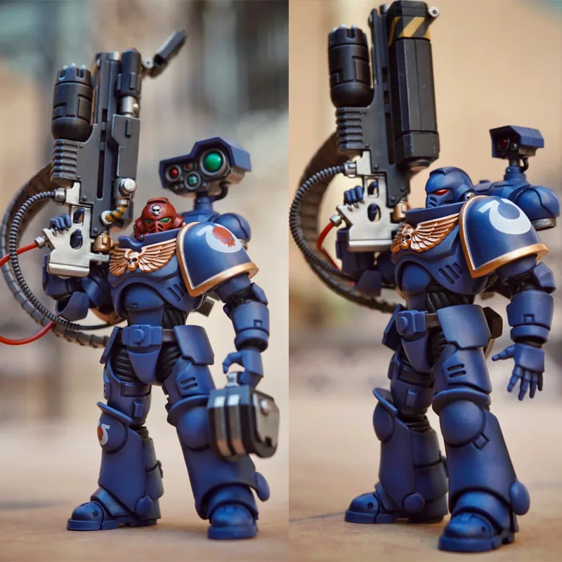 JOYTOY Warhammer 40K Ultramarines Desolation Sergeant Marine 1/18 Action Figure 12cm Doll Legion XIIIth Model Collect Toy Gifts