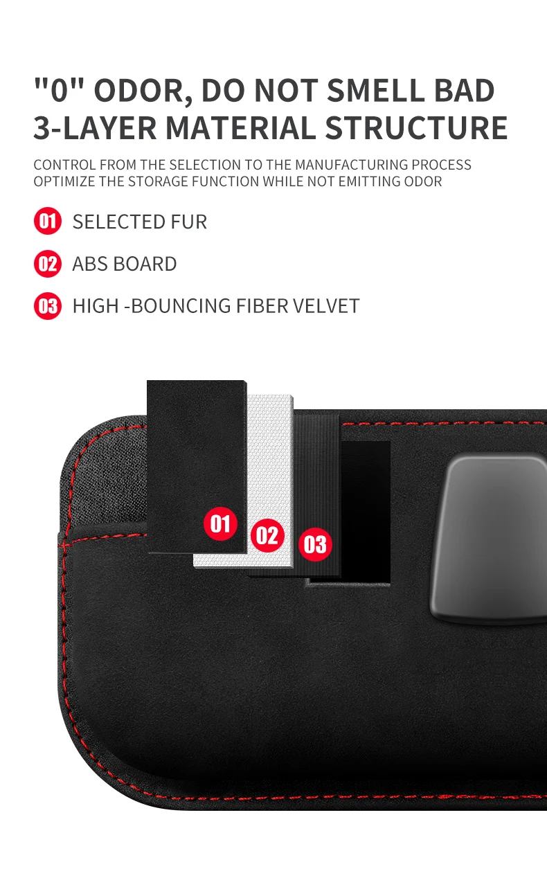 Neue Auto Sonnenschirm Gläser Rahmen Kreative Sonnenschirm Sonnenbrille Lagerung Box Multifunktionale Telefon Karte Lagerung Box Klebstoff Typ – Detail 17