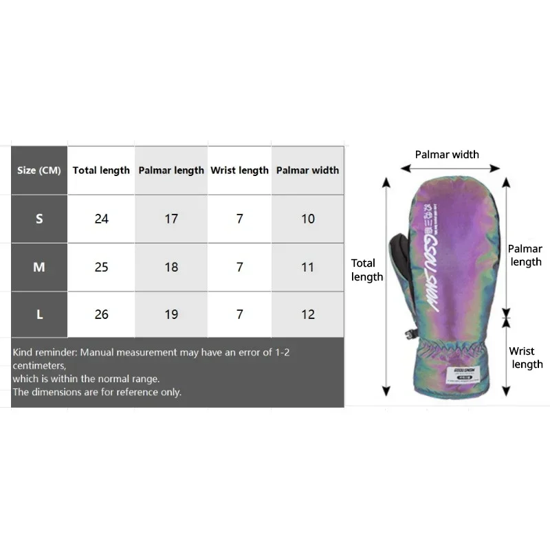 Gants de ski internes résistants à l'usure pour hommes, mitaines de ski, mitaines de snowboard, mitaines de coulée, imperméables, coupe-vent, 5 doigts, chaud, 2025