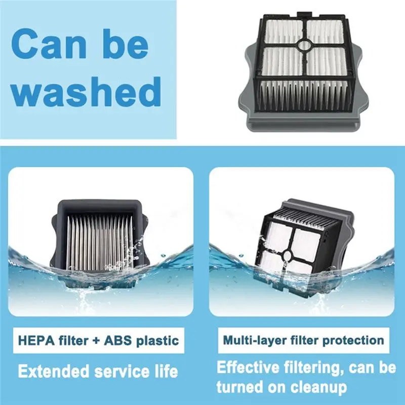 ABMS-HEPA Filter And Roller Brush For Tineco Floor One S3 Ifloor 3 Cordless Wet Dry Vacuum Cleaner Spare Replacement Parts